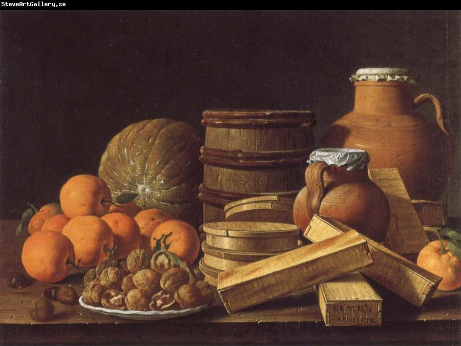 MELeNDEZ, Luis Still life with Oranges and Walnuts